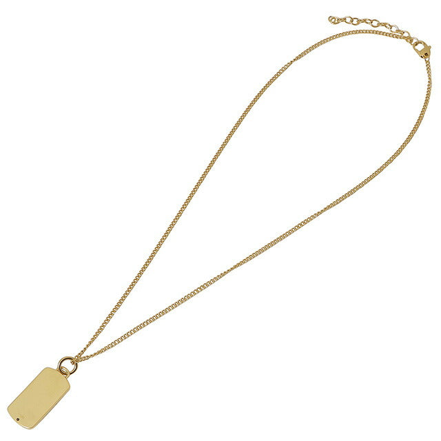 ディーゼル DIESEL DX1456710 ロゴ ドッグタグ プレート ネックレス ペンダント ステンレススチール ゴールド メンズ アクセ ANDE00200M
