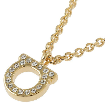 サルバトーレフェラガモ Salvatore Ferragamo 696654 760131 001 ガンチーニ クリスタル パヴェ ネックレス ゴールド レディース ANFR00011L