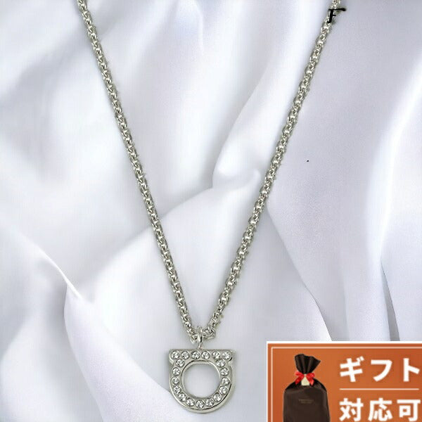 サルバトーレフェラガモ Salvatore Ferragamo 696655 760131 002 ガンチーニ クリスタル パヴェ ネックレス シルバー レディース ANFR00012L