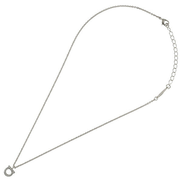 サルバトーレフェラガモ Salvatore Ferragamo 696655 760131 002 ガンチーニ クリスタル パヴェ ネックレス シルバー レディース ANFR00012L