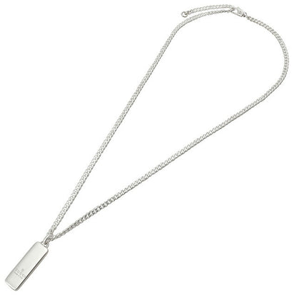 グッチ GUCCI 774055 J8400 8106 ダイアゴナル インターロッキングG エングレービング プレート ネックレス ペンダント シルバー ANGU00550L