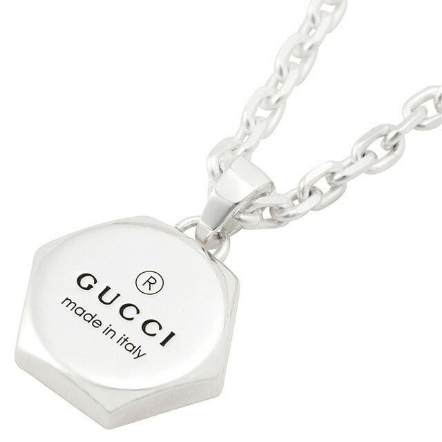 グッチ GUCCI 779175 J8400 8106 トレードマーク エングレービング ネックレス ペンダント シルバー レディース メンズ ユニセックス ANGU00551L