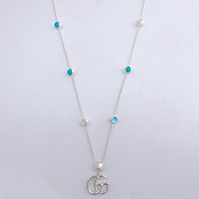 グッチ GUCCI 527399 J8474 8517 ダブルG マザーオブパール ネックレス ペンダント シルバー レディース メンズ ユニセックス アクセサリー ANGU00570L