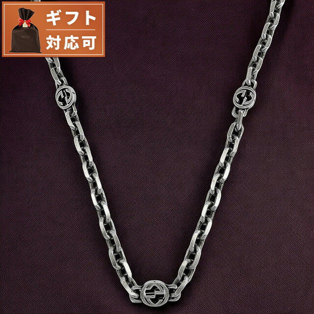 グッチ GUCCI 616941 J8400 0811 インターロッキング G ネックレス ペンダント シルバー メンズ レディース ユニセックス アクセサリー ANGU00571M