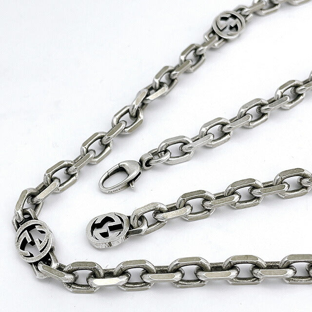 グッチ GUCCI 616941 J8400 0811 インターロッキング G ネックレス ペンダント シルバー メンズ レディース ユニセックス アクセサリー ANGU00571M