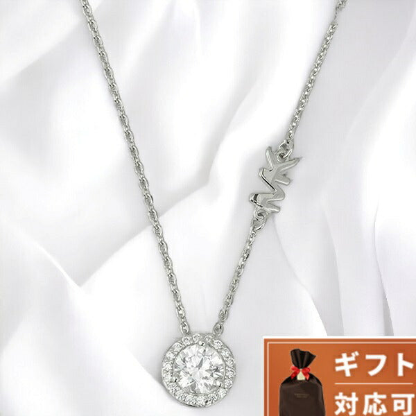 マイケルコース MICHAEL KORS MKC1208AN040 MKロゴ パヴェ スタッド ペンダント ネックレス シルバー レディース ANMK00223L