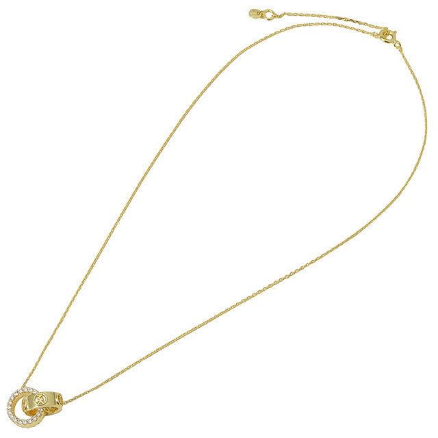 マイケルコース MICHAEL KORS MKC1554AN710 フルトン インターロッキング パヴェ サークル ネックレス ペンダント MKロゴ ANMK00255L