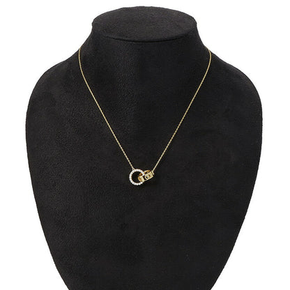 マイケルコース MICHAEL KORS MKC1554AN710 フルトン インターロッキング パヴェ サークル ネックレス ペンダント MKロゴ ANMK00255L