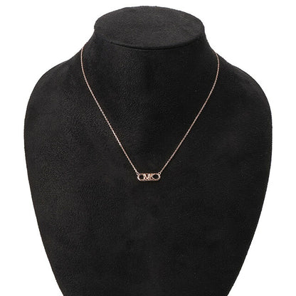 マイケルコース MICHAEL KORS MKC164200791 エンパイア ネックレス ペンダント MKロゴ ローズゴールド レディース アクセサリー ANMK00263L