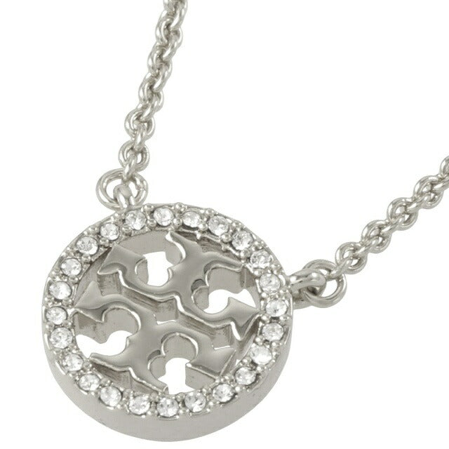 トリーバーチ Tory Burch 53420 042 ミラー パヴェ ペンダント ネックレス ダブルT ロゴ シルバー レディース アクセサリー ANTB00092L
