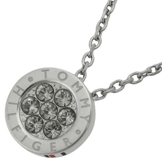 トミーヒルフィガー Tommy Hilfiger 2780568 ロゴ クリスタル ネックレス ペンダント シルバー レディース アクセサリー CRYSTAL FAMILY ANTH00053L