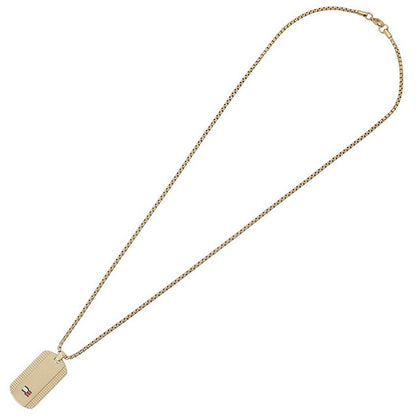 トミーヒルフィガー Tommy Hilfiger 2790423 ドックタグ ロゴ プレート ネックレス ペンダント ゴールド メンズ アクセサリー Nelson H-Link ANTH00055M