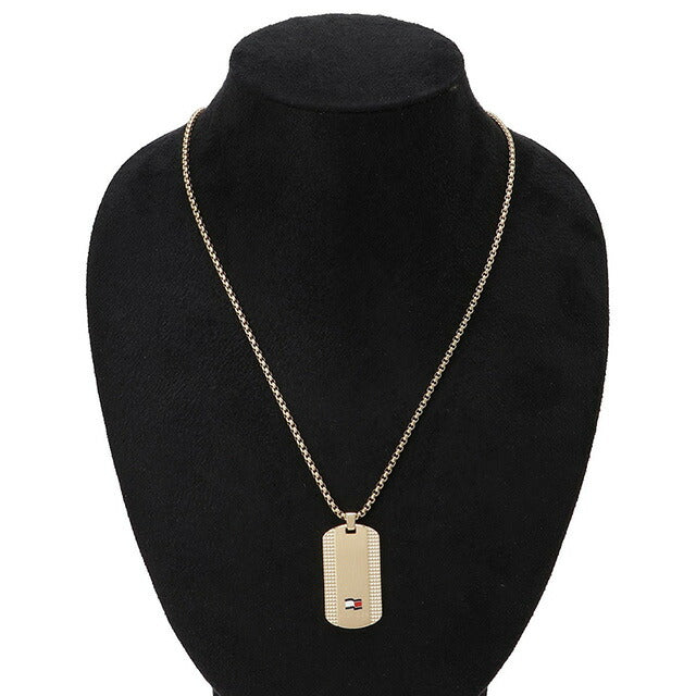 トミーヒルフィガー Tommy Hilfiger 2790423 ドックタグ ロゴ プレート ネックレス ペンダント ゴールド メンズ アクセサリー Nelson H-Link ANTH00055M