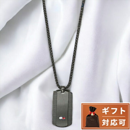 トミーヒルフィガー Tommy Hilfiger 2790424 ドックタグ ロゴ プレート ネックレス ペンダント ブラック メンズ アクセサリー Nelson H-Link ANTH00056M