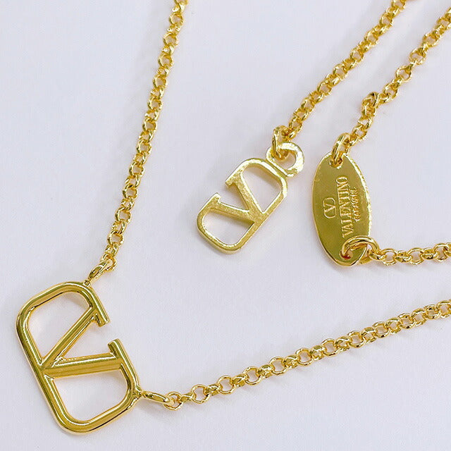 ヴァレンティノ VALENTINO 5W2J0Q37 MET CS4 Vロゴ シグネチャー メタル ネックレス ゴールド レディース アクセサリー VLOGO SIGNATURE NECKLACE ANVA00027L