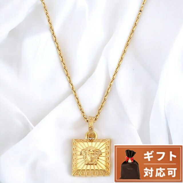 ヴェルサーチ VERSACE 1004341-1A00620-3J000 メドゥーサ スクエア ネックレス ペンダント ゴールド メンズ ユニセックス アクセサリー 記念品 ギフト ANVE00053M