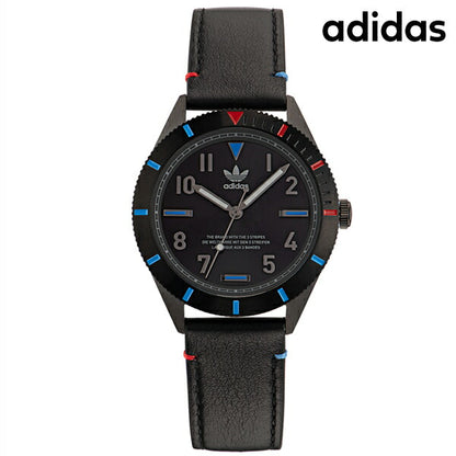 アディダス EDITION THREE クオーツ 腕時計 ブランド メンズ レディース adidas AOFH22506 アナログ オールブラック 黒 AOFH22506