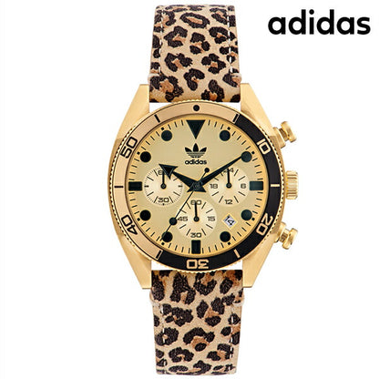 アディダス EDITION TWO CHRONO ICON クオーツ 腕時計 ブランド メンズ クロノグラフ adidas AOFH22511 ゴールド ベージュ ヒョウ柄 AOFH22511