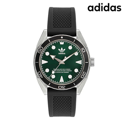 アディダス Edition Two クォーツ 電池式 腕時計 ブランド メンズ adidas AOFH23008 アナログ グリーン ブラック 黒 AOFH23008