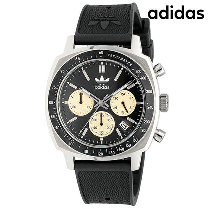 アディダス MASTER ORIGINALS ONE CHRONO クォーツ 電池式 腕時計 ブランド メンズ クロノグラフ adidas AOFH23505 多針アナログ ブラック 黒 AOFH23505