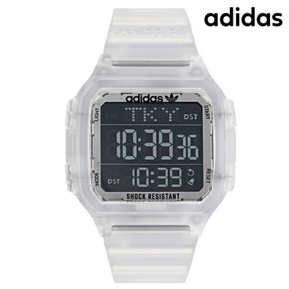 アディダス DIGITAL ONE GMT クオーツ 腕時計 ブランド メンズ レディース adidas AOST22049 デジタル ブラック スケルトン 黒 AOST22049
