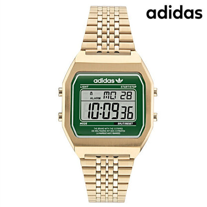 アディダス DIGITAL TWO クオーツ 腕時計 ブランド メンズ レディース adidas AOST22071 デジタル グリーン ゴールド AOST22071