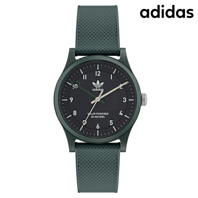アディダス PROJECT ONE ソーラー 腕時計 ブランド メンズ レディース adidas AOST22557 アナログ ブラック ブルーグレー 黒 AOST22557