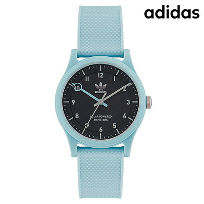 アディダス PROJECT ONE ソーラー 腕時計 ブランド メンズ レディース adidas AOST22561 アナログ ブラック ライトブルー 黒 AOST22561