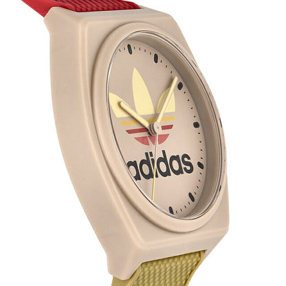 アディダス PROJECT TWO GRFX クオーツ 腕時計 ブランド メンズ レディース adidas AOST23056 アナログ ベージュ レッド 赤 AOST23056