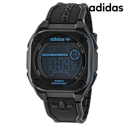 アディダス CITY TECH TWO クオーツ 腕時計 ブランド メンズ レディース adidas AOST23571 デジタル ブラック 黒 AOST23571