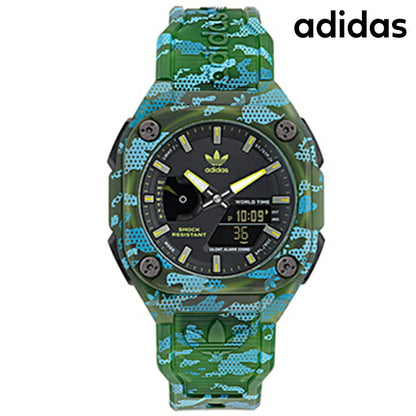 アディダス CITY TECH TWO GRFX クオーツ 腕時計 ブランド メンズ レディース adidas AOST24075 アナデジ ブラック AOST24075