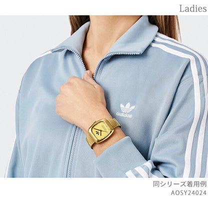 アディダス RETRO WAVE ONE クオーツ 腕時計 ブランド メンズ adidas AOSY24024 アナログ イエローゴールド AOSY24024