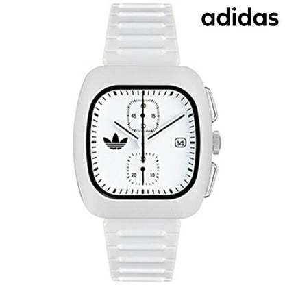 アディダス RETRO WAVE TWO CHRONO クォーツ 電池式 腕時計 ブランド メンズ レディース クロノグラフ adidas AOSY24532 多針アナログ ホワイト 白 AOSY24532