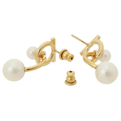 フェラガモ FERRAGAMO 736178 760386 001 ガンチーニ パール ピアス ゴールド レディース アクセサリー GANCINI EARRING WITH SYNTHETIC PEARL APFR00033L