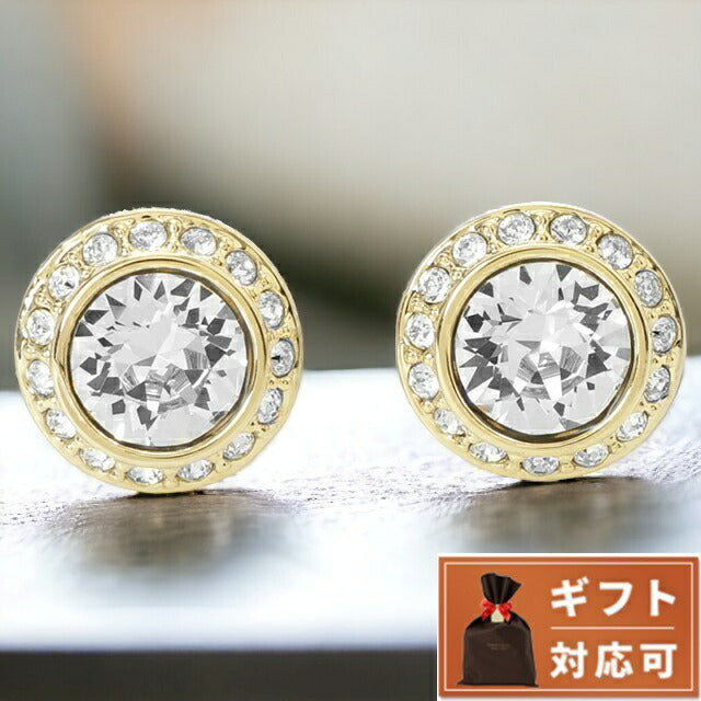 スワロフスキー SWAROVSKI 5505470 アンジェリック ラウンドカット クリスタル パヴェ スタッド ピアス ゴールド レディース アクセサリー APSW00600L