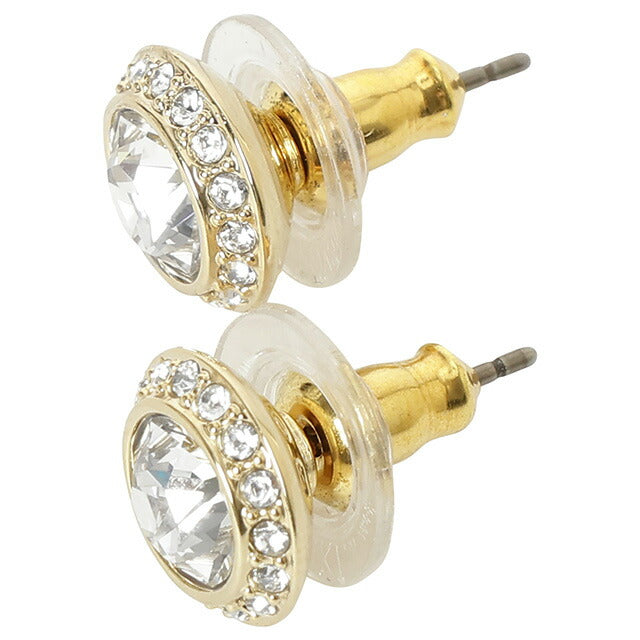スワロフスキー SWAROVSKI 5505470 アンジェリック ラウンドカット クリスタル パヴェ スタッド ピアス ゴールド レディース アクセサリー APSW00600L