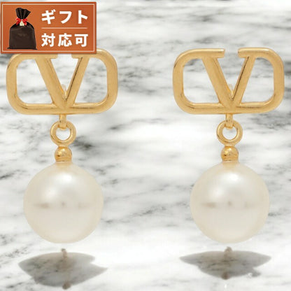 ヴァレンティノ VALENTINO 5W2J0E36 UXM 0O3 Vロゴ シグネチャー メタル パールビーズ スタッド ピアス レディース アクセサリー APVA00019L