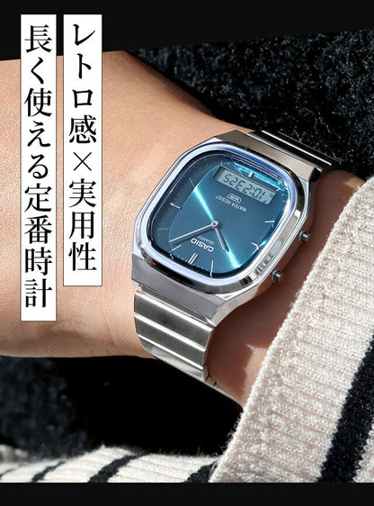 カシオ チープカシオ CASIO CLASSIC クォーツ 電池式 AQ-240E ユニセックス チプカシ メンズ レディース 腕時計 ブランド カシオ casio アナデジ ブルーグリーン シルバー ゴールド 選べるモデル おしゃれ 防水 かわいい プレゼント 実用的