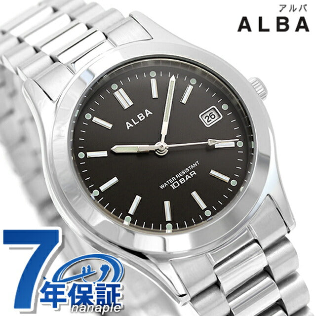Seiko Alba Quartz男士观看Seiko Alba AQGK474模拟黑色纪念礼物礼物礼物AQGK474