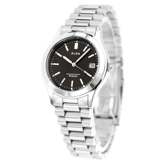 Seiko Alba Quartz男士观看Seiko Alba AQGK474模拟黑色纪念礼物礼物礼物AQGK474