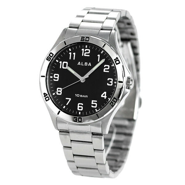 Seiko Alba男士观看黑色石英AQPK410 Seiko Alba AQPK410