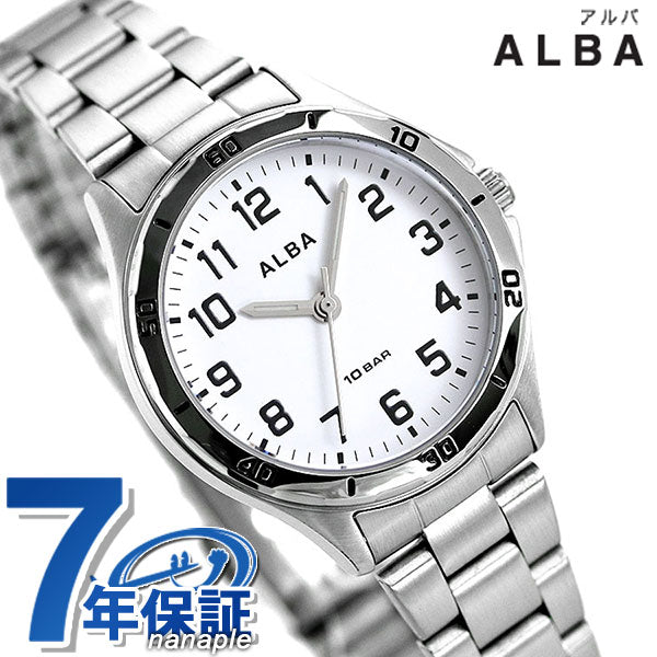 Seiko Alba妇女手表白色石英AQQQK407 Seiko Alba纪念礼物礼物AQQK407