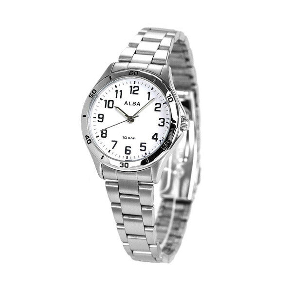 Seiko Alba妇女手表白色石英AQQQK407 Seiko Alba纪念礼物礼物AQQK407