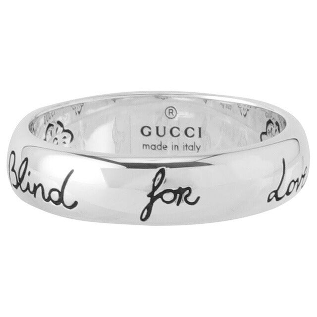 グッチ GUCCI 455247-J8400-0701 18号 ブラインド フォー ラブ エングレービング シルバー リング 指輪 日本サイズ17号 アクセサリー 記念品 ギフト ARGU00435M