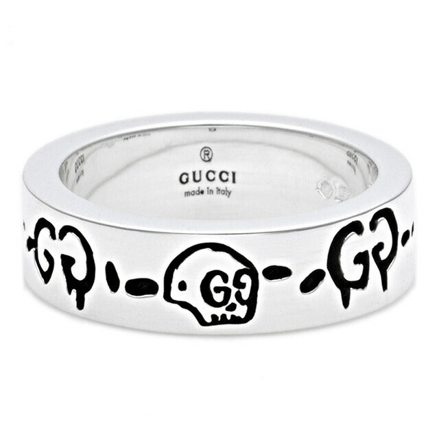 グッチ GUCCI 477339-J8400-0701 14号 グッチゴースト エングレービング リング 指輪 シルバー 日本サイズ13号 アクセサリー GUCCI GHOST 記念品 ギフト ARGU00512M
