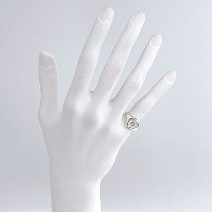 グッチ GUCCI 645544 J8410 1184 15号 インターロッキングG ハートリング 指輪 日本サイズ14号 シルバー レディース アクセサリー ARGU00573L
