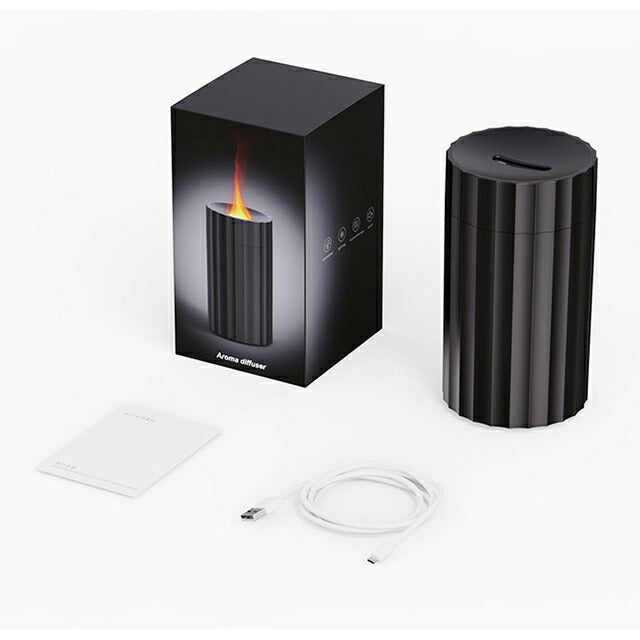 アロマディフューザー ブランド Flame Aroma Diffuser 7 colors LED light ブラック ホワイト 雑貨 AROMADIFF-A1