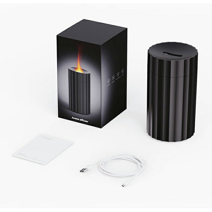 アロマディフューザー ブランド Flame Aroma Diffuser 7 colors LED light ブラック ホワイト 雑貨 AROMADIFF-A1