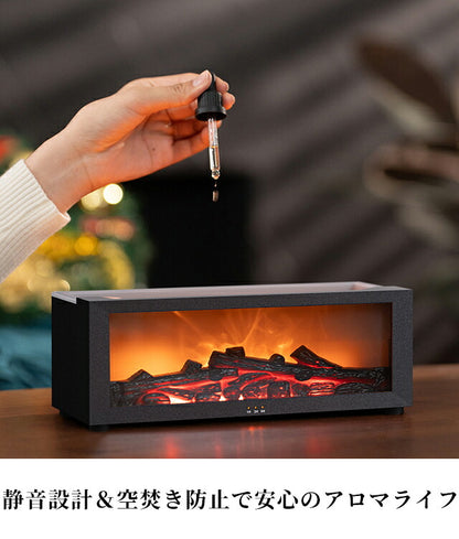 Aroma Diffuser Brand Flame Fireplace Aroma Diffuser with Remote Control Fireplace Black White Miscellaneous Goods AROMADIFF-A4