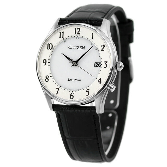 Citizen Eco Drive Solar Radio Made in Japan Calendar Thin Leather Belt AS1060-11A CITIZEN Men&
